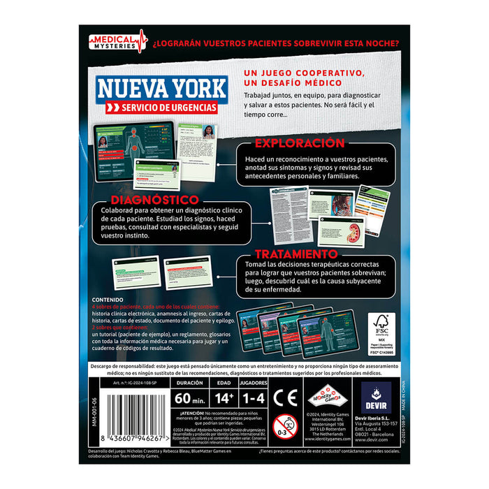 Medical Mysteries New York Juego de Mesa Devir