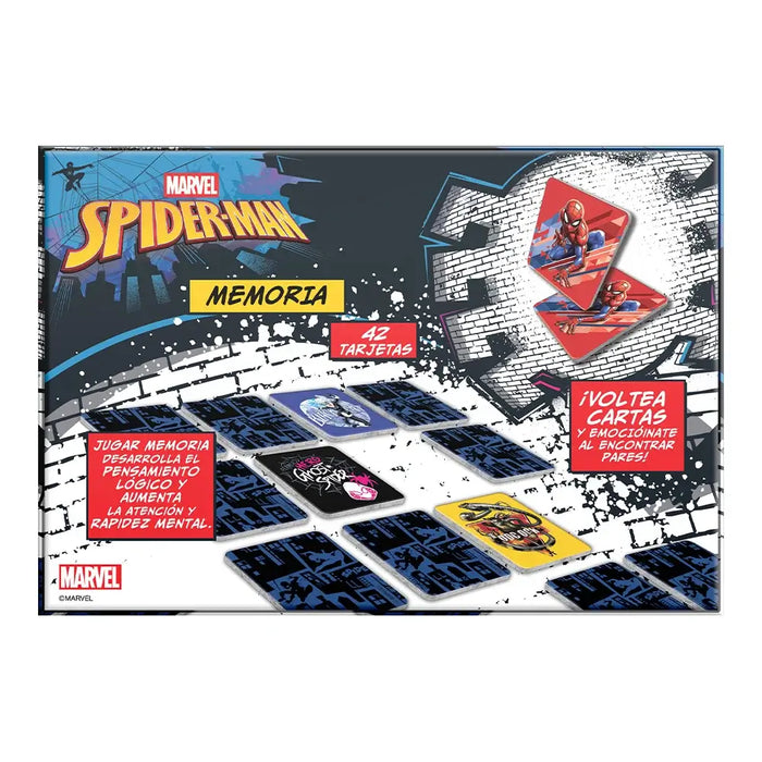Memoria Spiderman Infantil 42 Tarjetas Juego de Mesa Novelty
