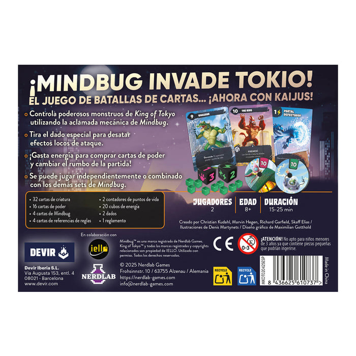 Mindbug King of Tokyo Juego de Mesa Devir