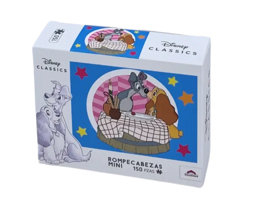 Mini La Dama y El Vagabundo Disney Rompecabezas Miniatura 150 Piezas Pintoo