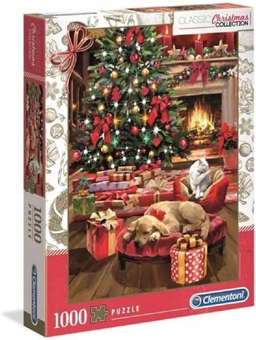 Navidad Junto a la Chimenea Rompecabezas Panorámico 1000 Piezas Clementoni