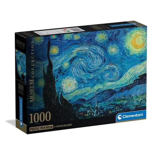 Noche Estrellada Van Gogh Rompecabezas Clementoni Compact Pro Ecología 1000 Piezas