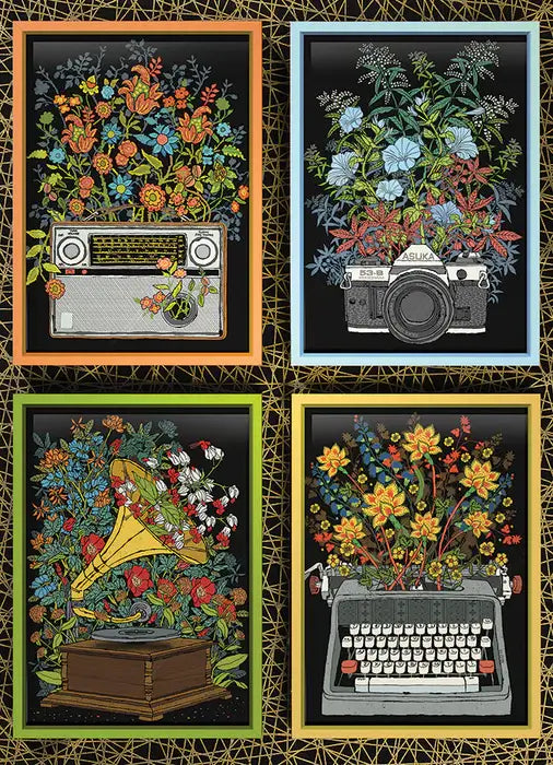 Objetos Florales Vintage Rompecabezas 1000 Piezas Cobble Hill