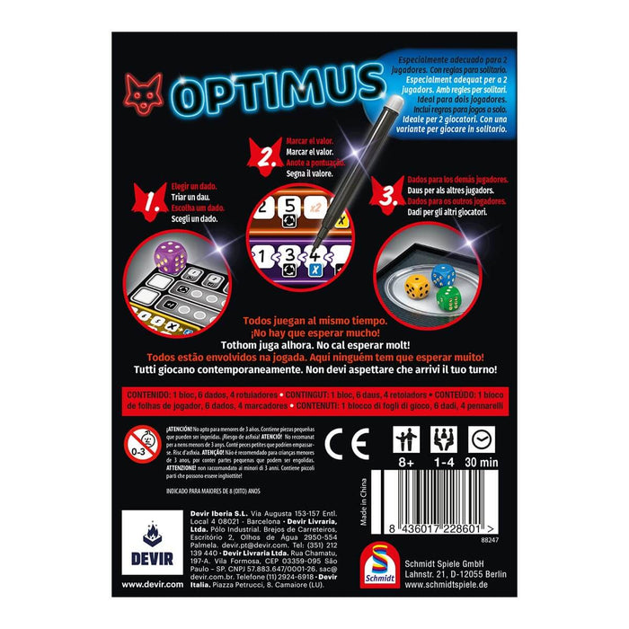Optimus Juego de Mesa Devir