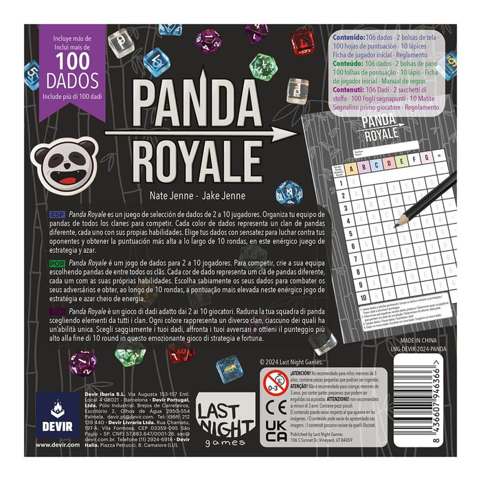 Panda Royale Preventa Juego de Mesa Devir