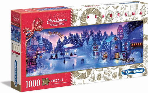 Panorama Blanca Navidad Rompecabezas Panorámico 1000 Piezas Clementoni