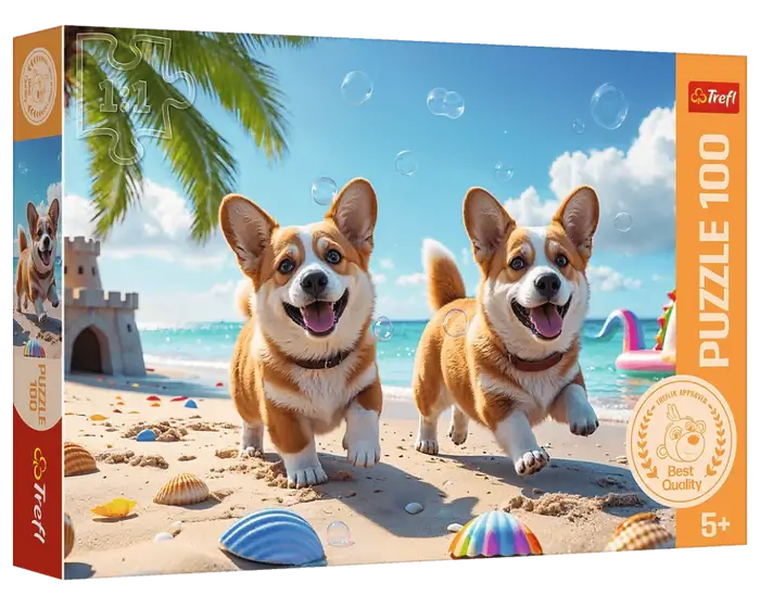 Perritos en la Arena Rompecabezas 100 Piezas Trefl