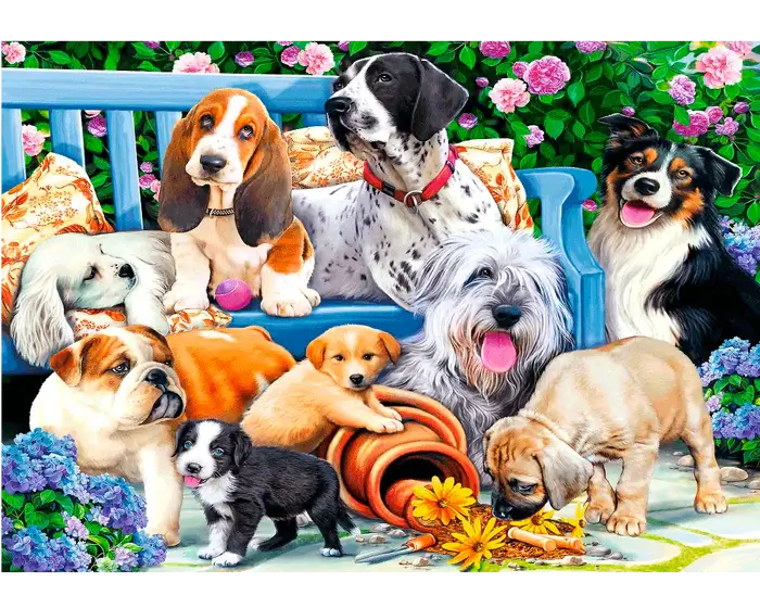 Perros diferentes razas Rompecabezas 1000 Piezas Trefl 
