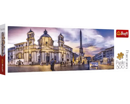 Plaza Navona, Roma Rompecabezas Panorámico Trefl