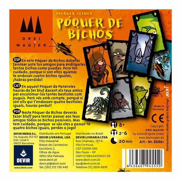 Poquer De Bichos Juegos de Mesa Devir