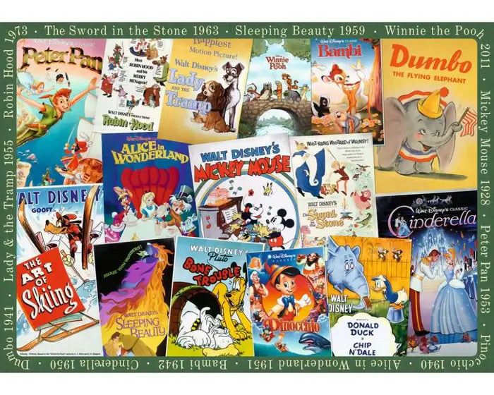 Poster Películas Vintage Disney Rompecabezas 1000 Piezas Ravensburger