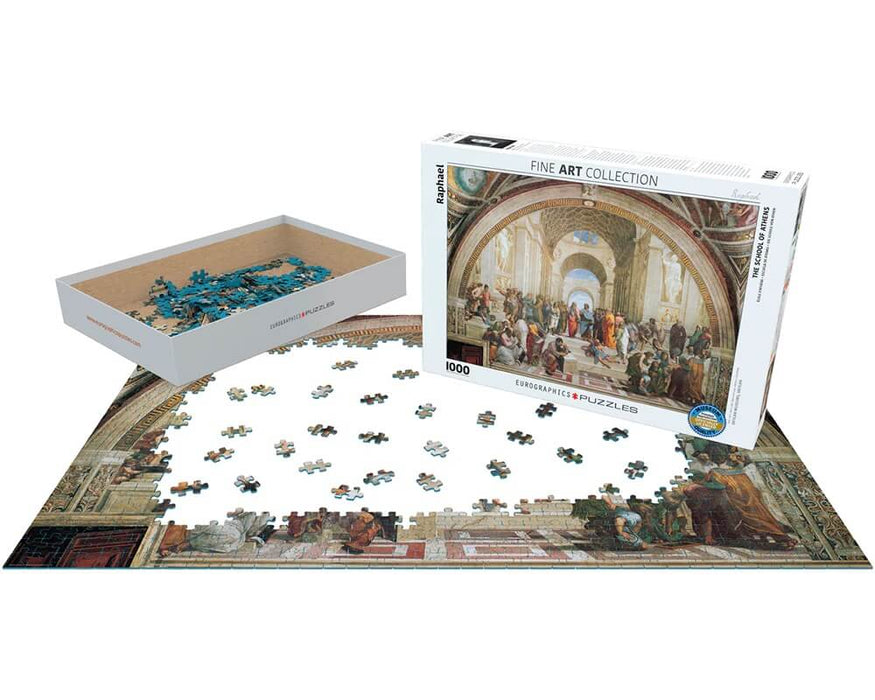 Raffaello, Escuela de Atenas Rompecabezas 1000 Piezas Eurographics 