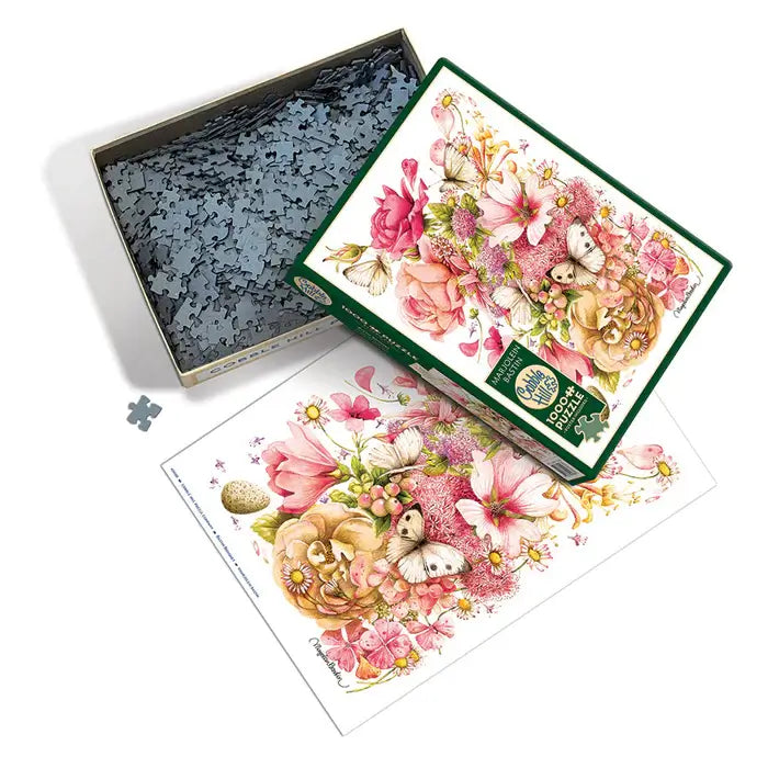 Ramo de Flores y Mariposas Marjolein Bastin Rompecabezas 1000 Piezas Cobble Hill