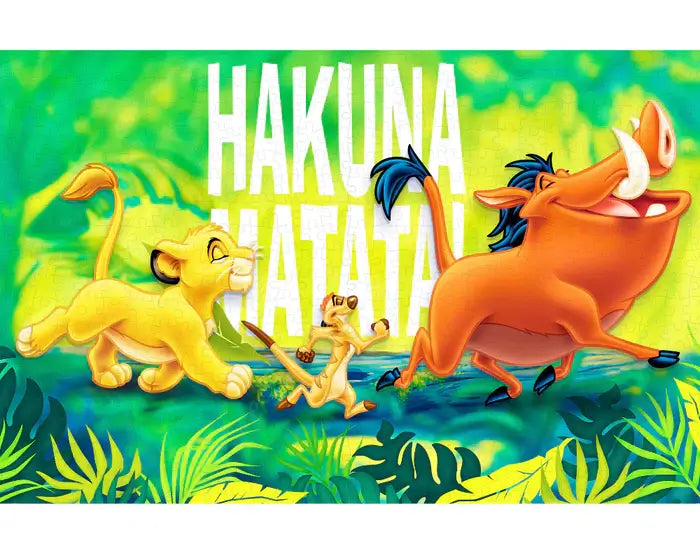 Rey León Hakuna Matata Rompecabezas 600 Piezas Plastificado Piece Relax