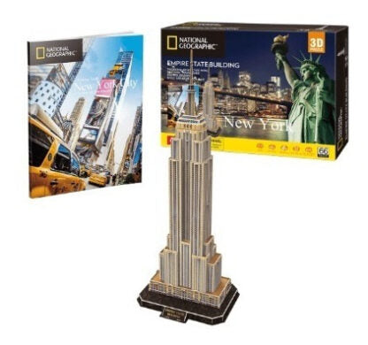 Rompecabezas 3D Edificio Empire State Nueva York Nation Geographic 66 piezas Novelty
