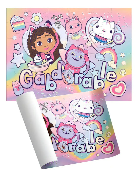 Rompecabezas Infantil Gabbys Dollhouse Rompecabezas Novelty de Cartón en Cilindro
