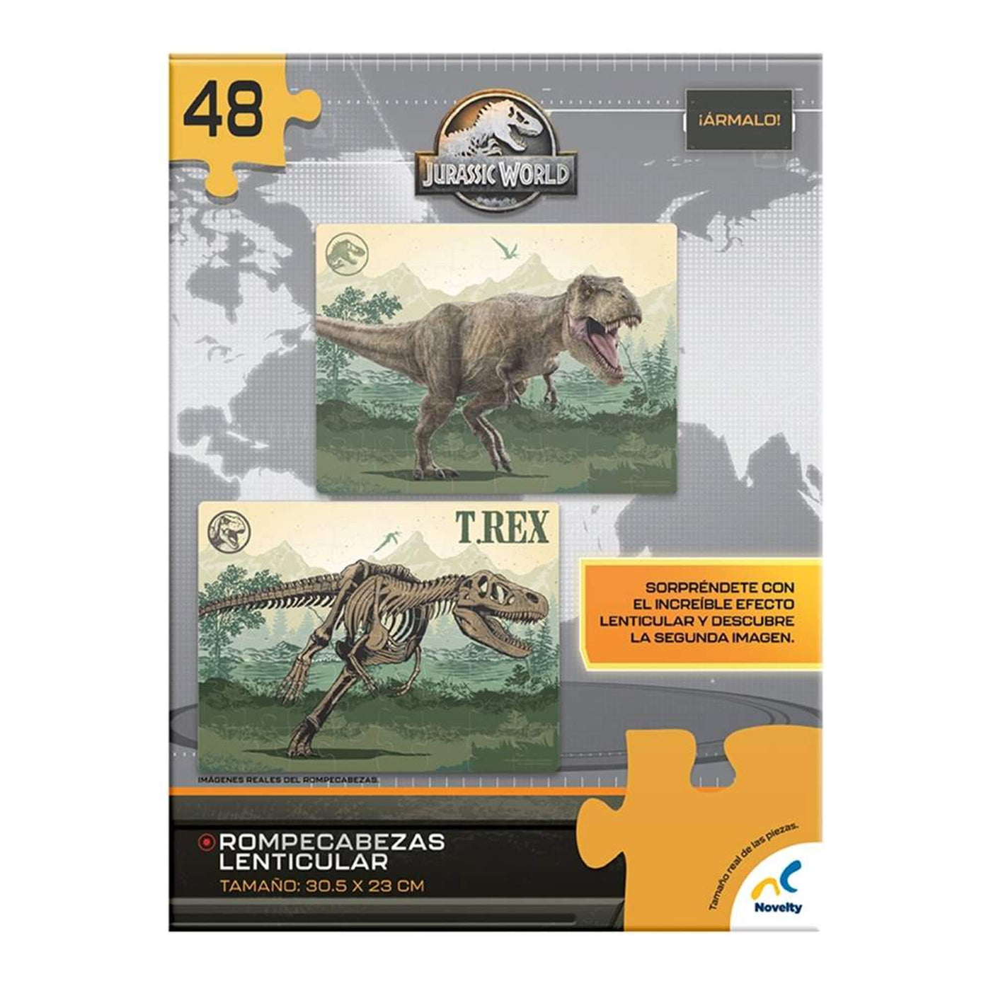 Jurassic World - Rompecabezas Lenticular 48 Piezas — La Mazmorra