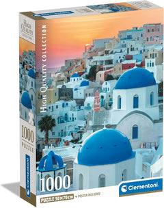 Santorini Rompecabezas Compact Pro Ecología 1000 Piezas Clementoni