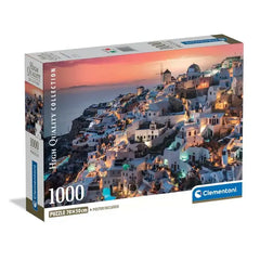 Shades of Santorini Rompecabezas Compact Pro Ecología 1000 Piezas Clementoni