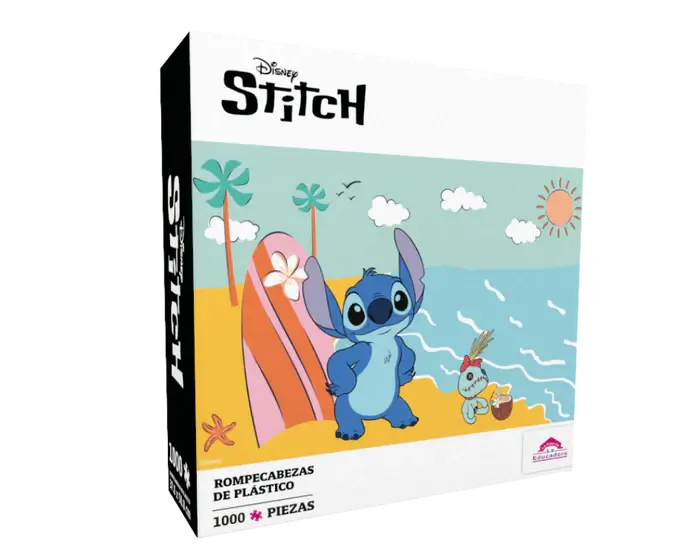 Stitch en la Playa Rompecabezas 1000 Piezas Plastificado Piece Relax