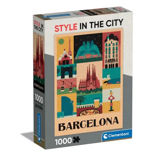 Style City Barcelona Rompecabezas Compact Pro Ecología 1000 Piezas Clementoni