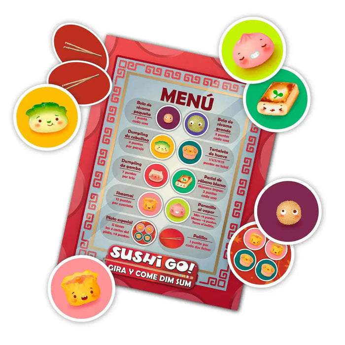 Sushi Go Gira y Come Dim Sum Juego de Mesa Devir