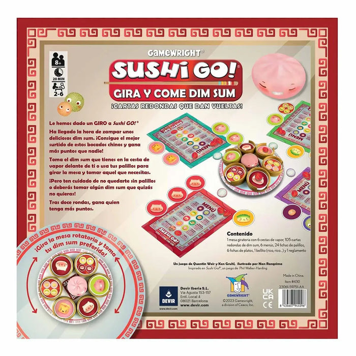 Sushi Go Gira y Come Dim Sum Juego de Mesa Devir
