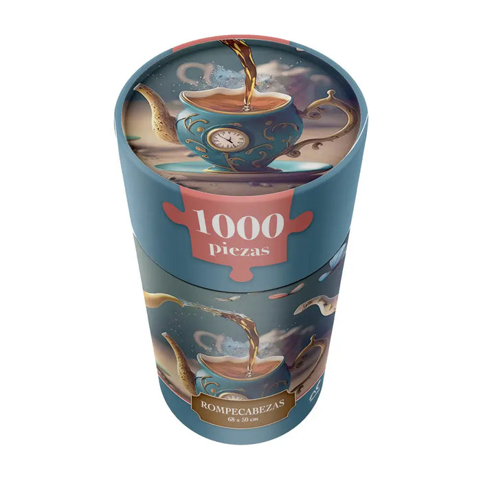 Tacitas Voladoras Rompecabezas en Cilindro Cartón 1000 Piezas Novelty