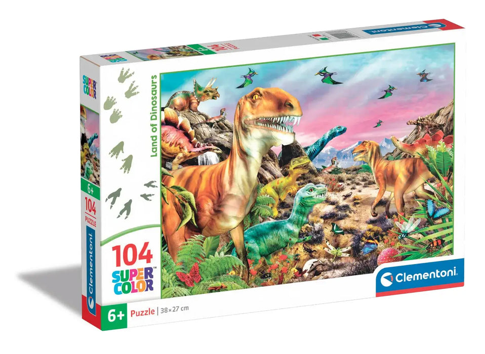 Tierra de Dinosaurios Rompecabezas 104 Piezas Clementoni