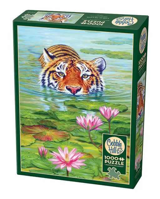 Tigre Flores de Loto Rompecabezas 1000 Piezas Cobble Hill 