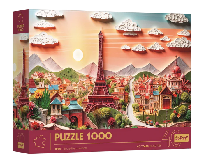 Torre Eiffel Efecto 3D - Rompecabezas 1000 Piezas Trefl