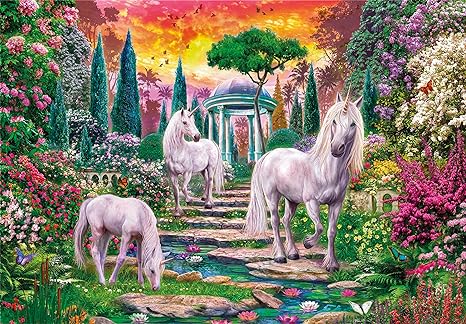 Unicornios en el Jardín Rompecabezas 2000 piezas Clementoni