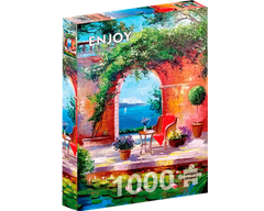 Vista al Mar a Travéz del Arco - Rompecabezas 1000 Piezas Enjoy Puzzle