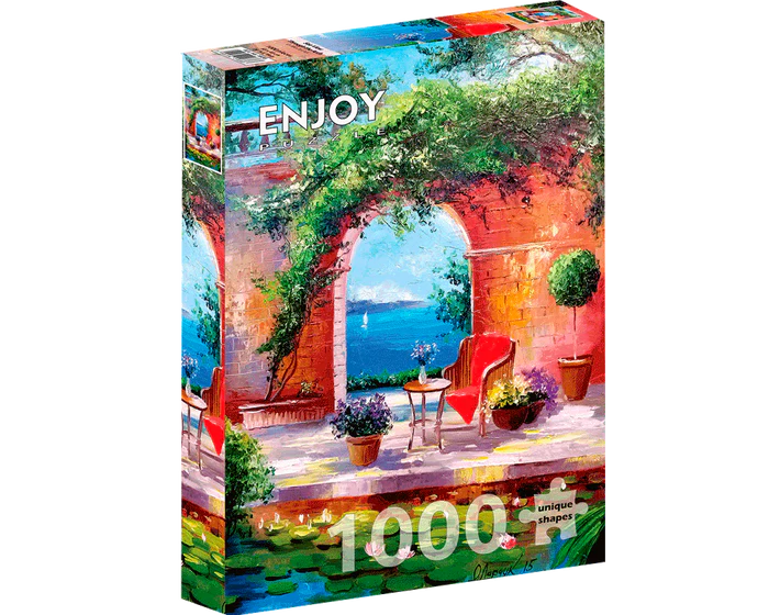 Vista al Mar a Travéz del Arco - Rompecabezas 1000 Piezas Enjoy Puzzle