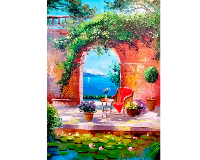 Vista al Mar a Travéz del Arco - Rompecabezas 1000 Piezas Enjoy Puzzle