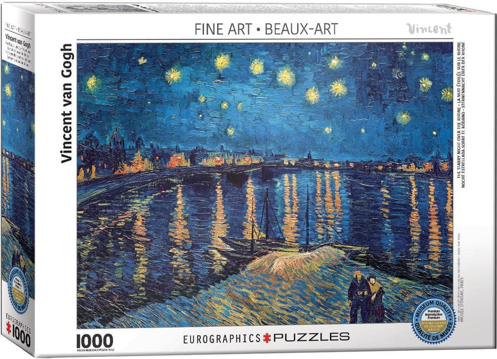 Van Gogh Noche Estrerllada Sobre El Rodano rompecabezas 1000 piezas Euroghaphic