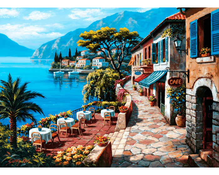 Sung Kim: Vista Desde El Café - Rompecabezas 1000 piezas Anatolian