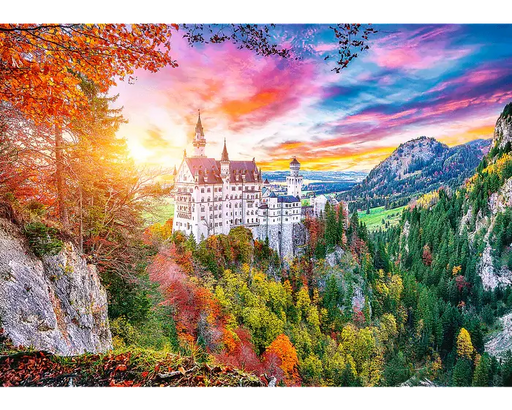 Vista del Castillo Neuschwanstein en Alemania Rompecabezas 500 Piezas Trefl