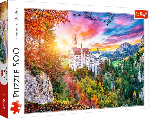 Vista del Castillo Neuschwanstein en Alemania Rompecabezas 500 Piezas Trefl