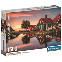 Zaanse Schans Paises Bajos Rompecabezas Compact Pro Ecología 1500 Piezas Clementoni
