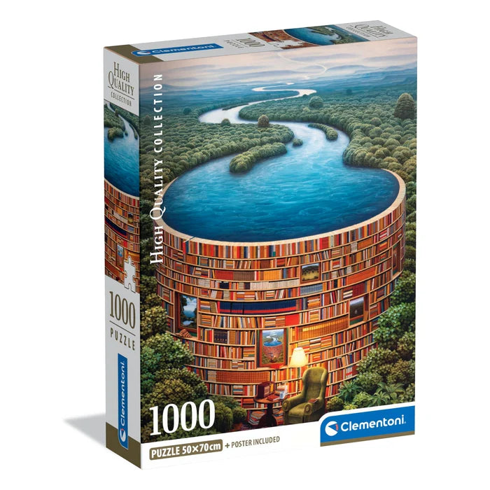 Biblioteca - Rompecabezas 1000 piezas Clementoni Compact Pro
