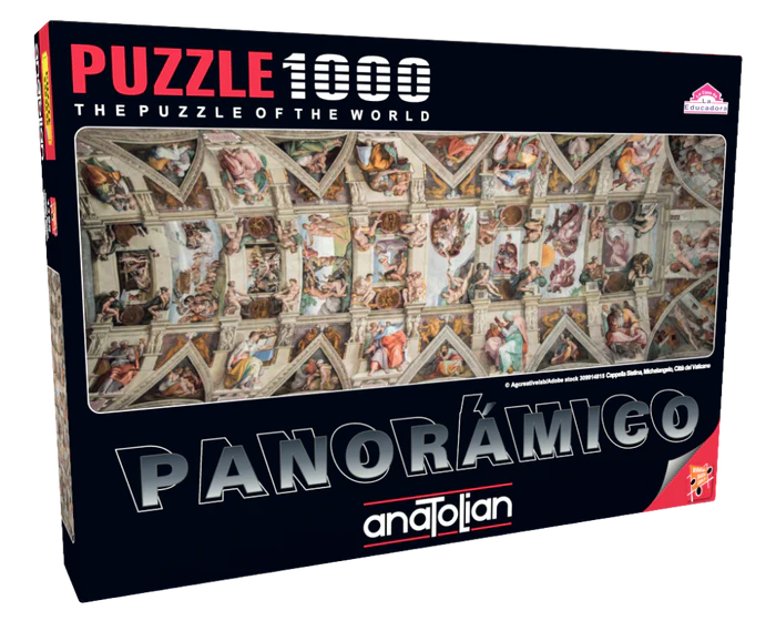 Miguel Ángel: La Capilla Sixtina Panorámico -  Rompecabezas 1000 piezas Anatolian