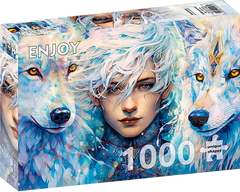 Hombre con Lobos - Rompecabezas 1000 Piezas Enjoy Puzzle