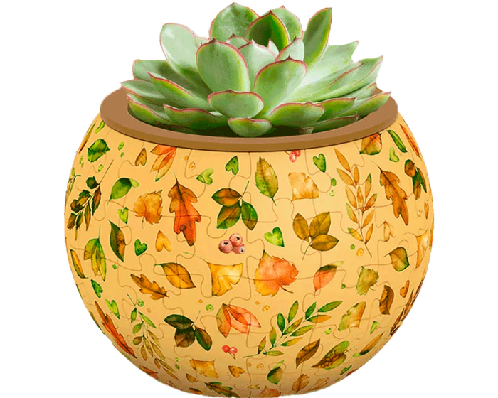 Maceta Verde Elegante - Rompecabezas 3D Plastificado