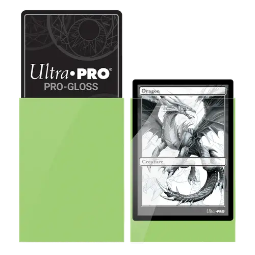 Micas protectoras de cartas lime green tamaño standard ultra pro