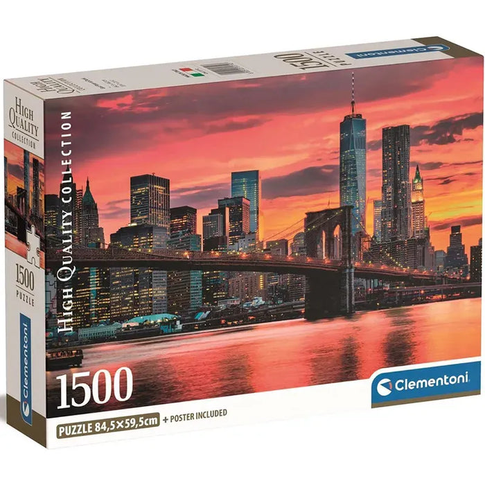 Atardecer en East River - Rompecabezas 1500 piezas (Compact)