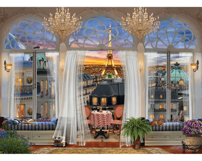 David Maclean: Terraza en París - Rompecabezas 1000 Piezas Anatolian