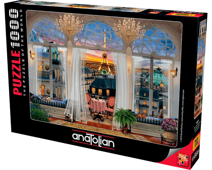 David Maclean: Terraza en París - Rompecabezas 1000 Piezas Anatolian