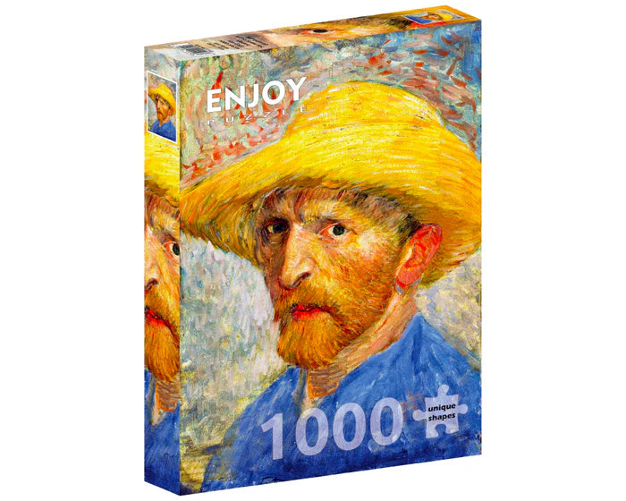 Van Gogh - Autorretrato con Sombrero de Paja - Rompecabezas 1000 Piezas Enjoy Puzzle