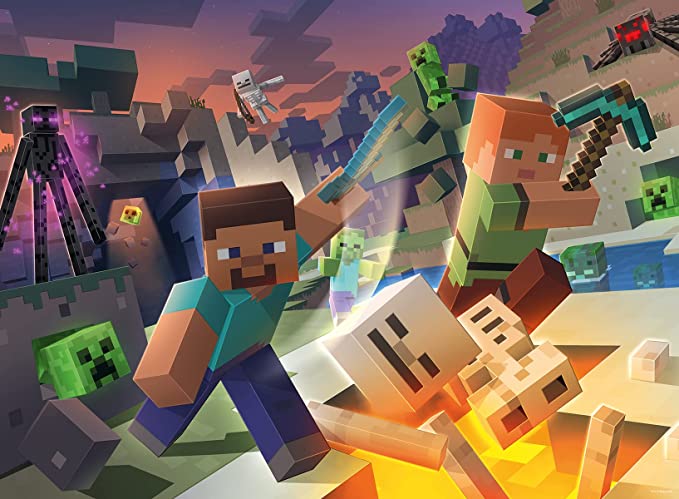 Monstruos Minecraft - Rompecabezas 100 Piezas XXL